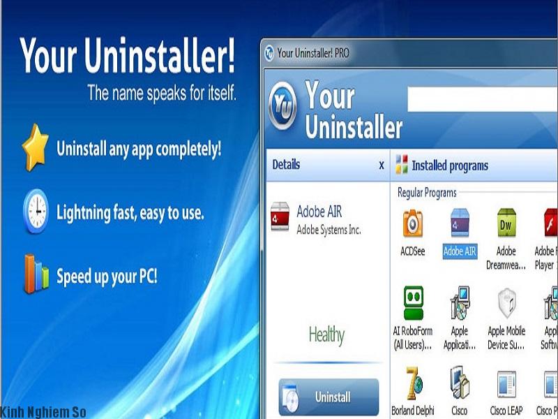 Phần mềm gỡ cài đặt Your Uninstaller hàng đầu khỏi hệ thống