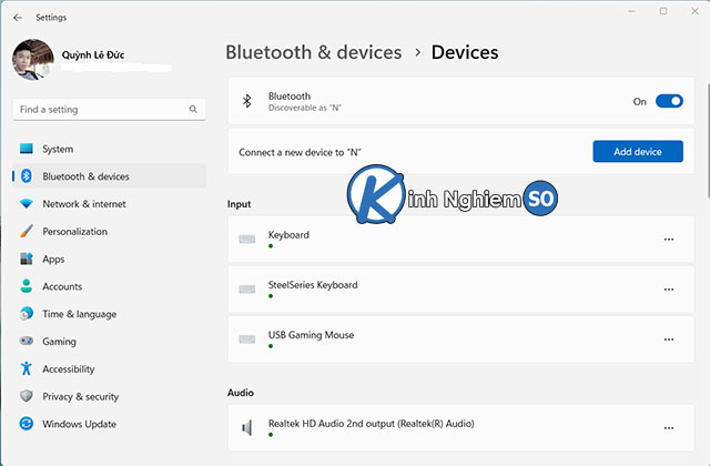 Cách bật Bluetooth trên máy tính Win 11