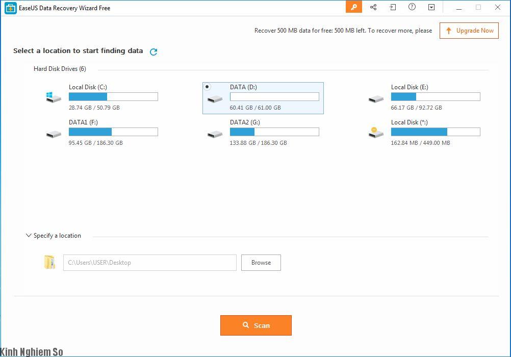 Phần mềm EaseUS Data Recovery khôi phục dữ liệu hiệu quả nhất hình 1 Phần mềm EaseUS Data Recovery khôi phục dữ liệu hiệu quả nhất hình 1