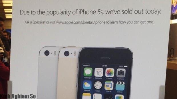 những mẫu iPhone 5s được thông báo cháy hàng