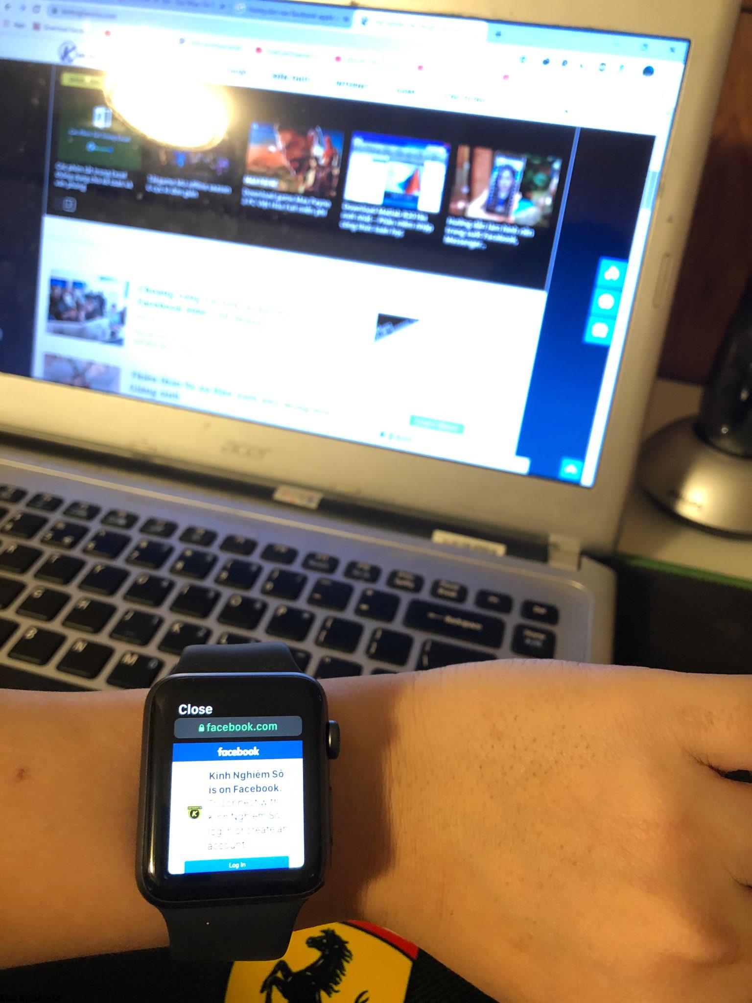 Cách lướt Facebook trên Apple Watch Cach luot Facebook tren Apple Watch
