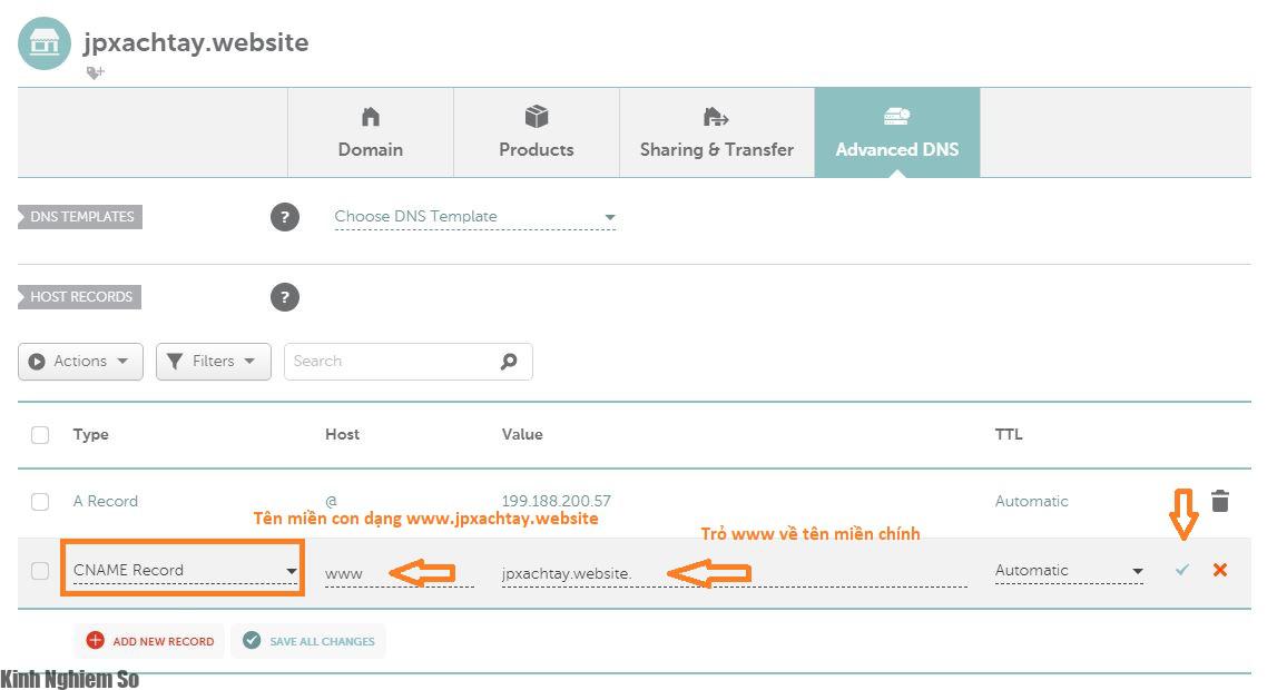Cách trỏ tên miền Namecheap về Hosting bằng IP hình 2 Cách trỏ tên miền Namecheap về Hosting bằng IP