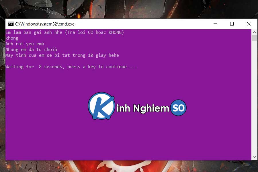 Code tỏ tình người yêu bằng Notepad