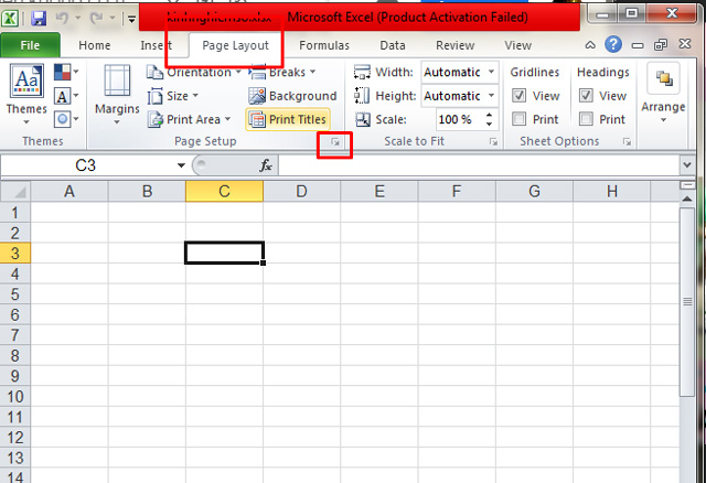 Đánh số trang trong Excel