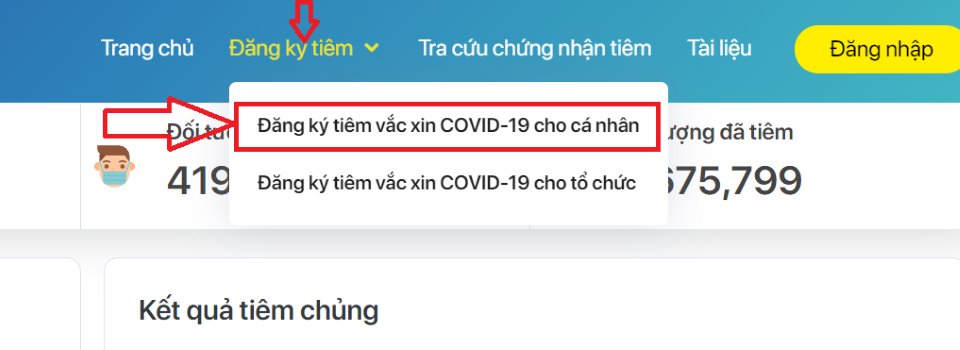 Đăng ký tiêm Vắc xin tại cổng thông tin tiêm chủng COVID - 19