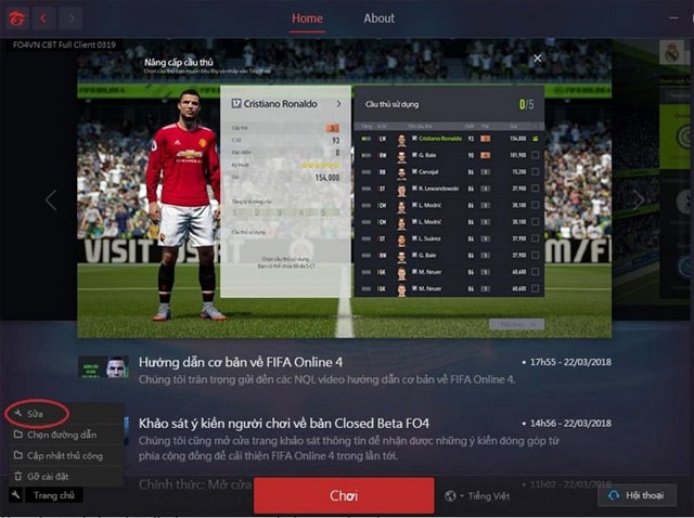 Fix lỗi FIFA Online 4 