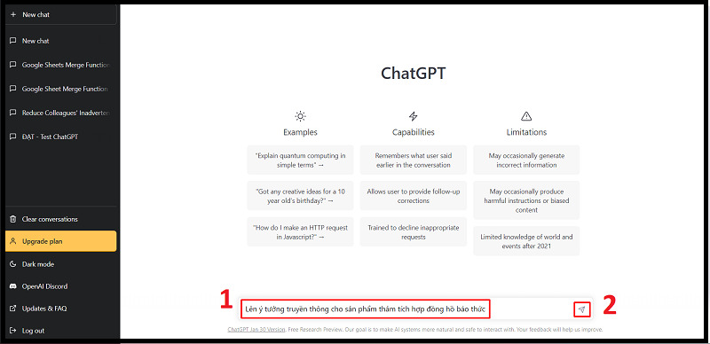 Cách sử dụng ChatGPT