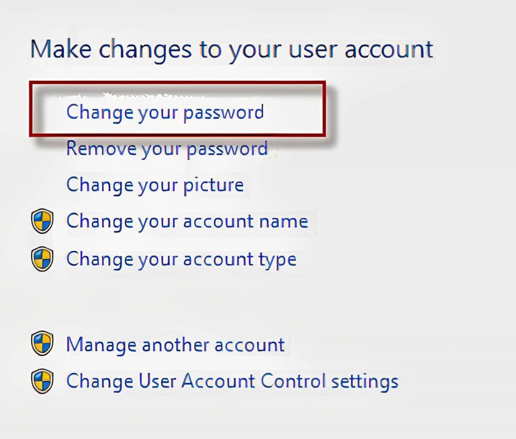Cách đổi mật khẩu laptop win 7