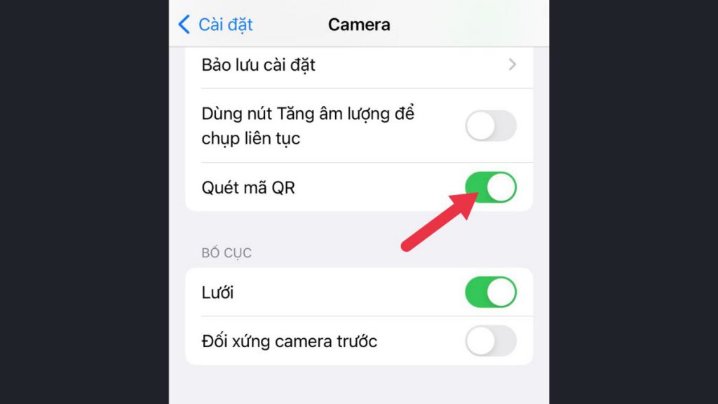 Cách quét mã QR trên màn hình điện thoại iPhone