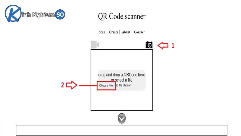 Quét mã QR bằng ảnh có sẵn trên máy tính