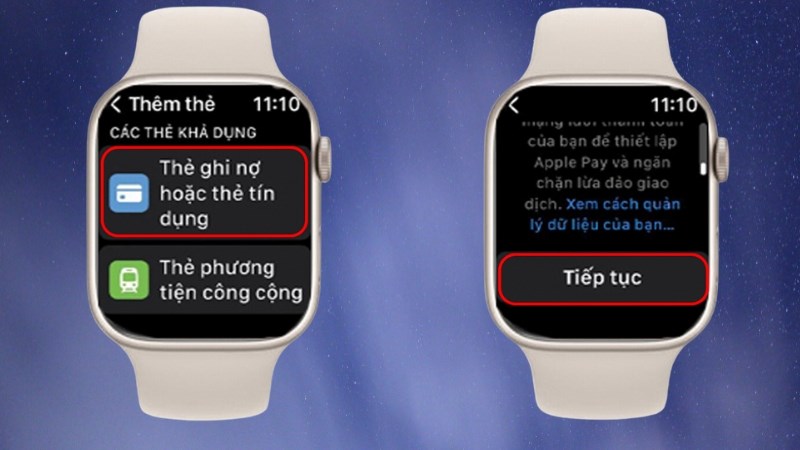 Thiết lập Apple Pay trên Apple Watch